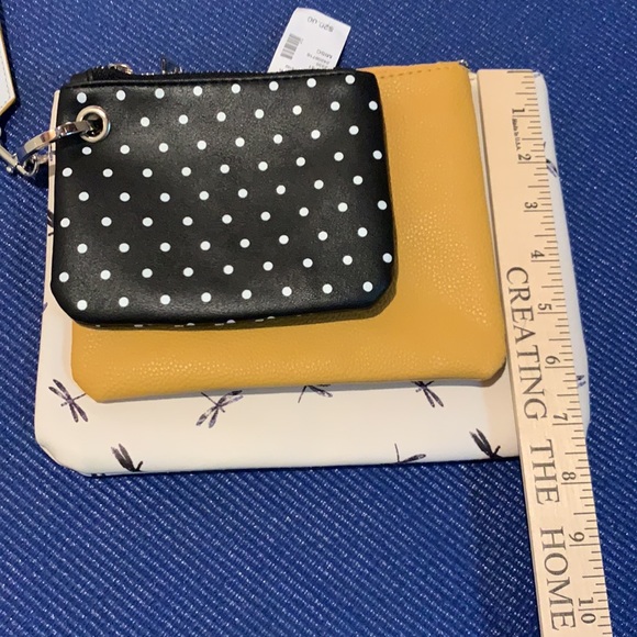 3 Wristlets from Maurices, white, gold, black, trendy, purse, pouches makeup bag - Picture 3 of 4